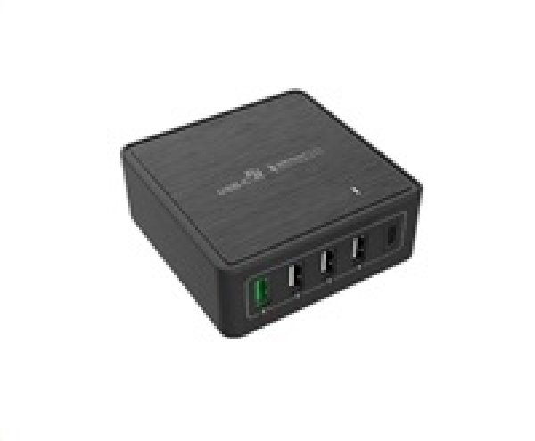 WG - Síťová nabíječka 5x USB 60W, 1x USB-A QC 3.0 + 3x USB-A Smart IC + 1x USB-C PD, černá?v=1762296004