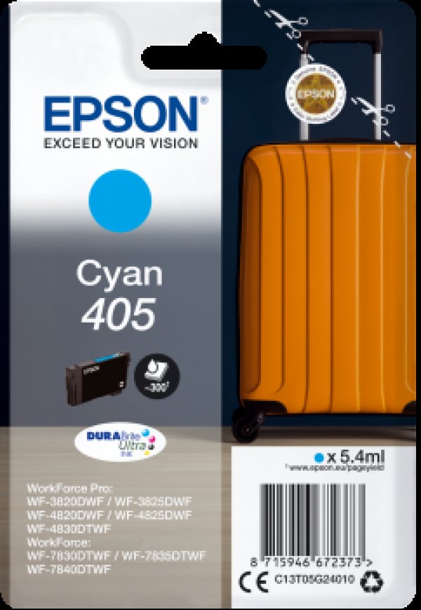 Náplň Epson 405, C13T05G24010 azurová blistr