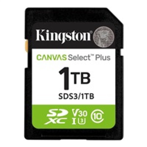 Kingston paměťová karta 1TB Canvas Select Plus Gen 3 SDXC 150R U1 UHS-I C10 V10