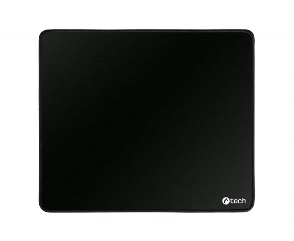 C-TECH Podložka pod myš MP-01, černá, 320x270x4mm, obšité okraje