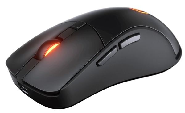 COUGAR herní myš bezdrátová SURPASSION RX 2.4GHz čip PMW3330 72000dpi RGB LED, LCD screen