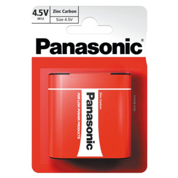 PANASONIC Zinkouhlíkové baterie Red Zinc 3R12RZ/1BP Plochá 4,5V (Blistr 1ks)
