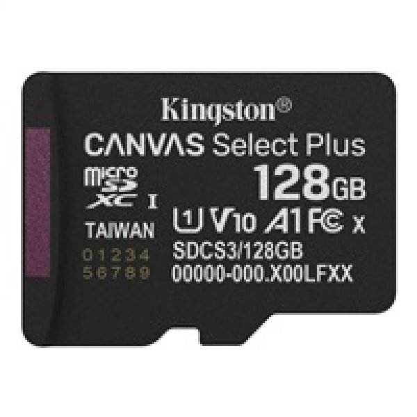 Kingston MicroSDXC karta 128GB Canvas Select Plus, U1, V10, A1?v=1753963205