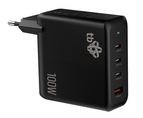 TB 3x USB-C + 1x USB-A nabíječka, GaN, 100W, černá?v=1746216001