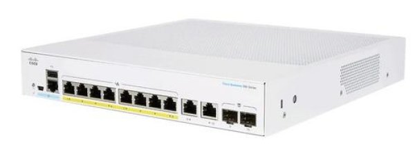 Cisco switch CBS250-8P-E-2G (8xGbE,2xGbE/SFP combo,8xPoE+,60W,fanless) - REFRESH