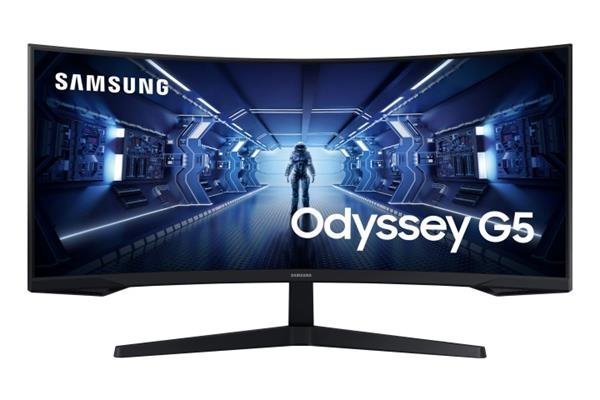 SAMSUNG MT LED LCD Gaming Monitor 34" Odyssey G55T -prohnutý,VA,3440x1440,1ms,165Hz,HDMI ,DisplayPort