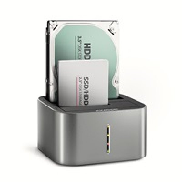 AXAGON ADSA-DC, USB-C 5Gbps - 2x SATA 6G 2.5''/3.5'' SSD/HDD CLONE DUAL dokovací stanice