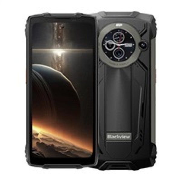 Rugged Smartphone Blackview BV8200 4G G100 12GB 256GB 8800-45W A14, Watch Display, Flashlight, Black [No Charger]