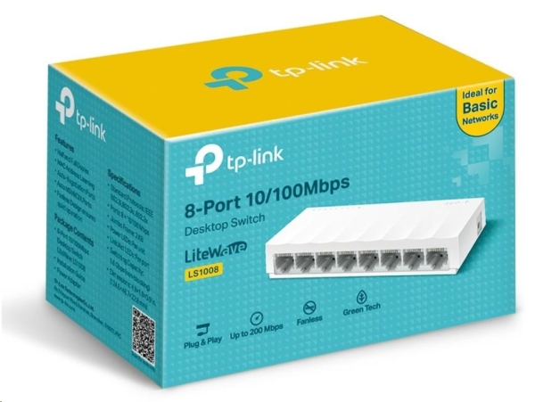 TP-Link LiteWave switch LS1008 (8x100Mb/s, fanless)