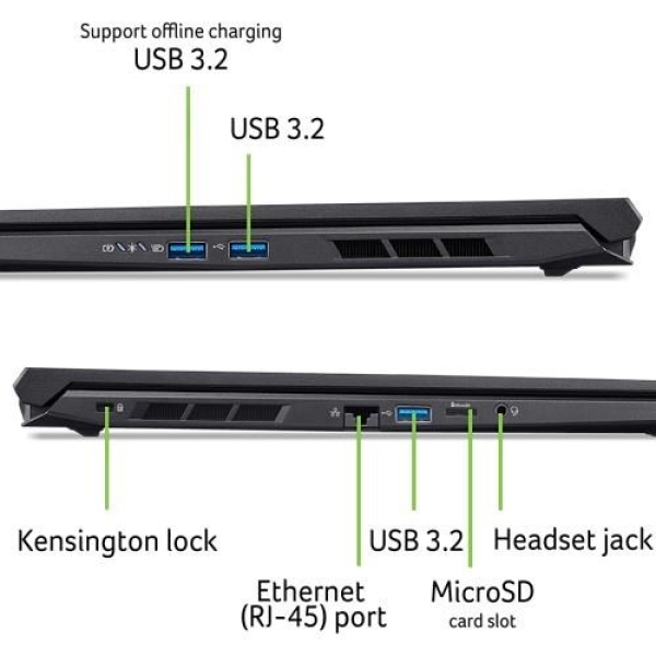 ACER NTB Nitro V 16 AI (ANV16-42-R45Q),R5 AI 240,16"WUXGA,16GB,1TB SSD,RTX 4050,W11H,Black