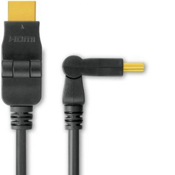 PREMIUMCORD Kabel HDMI 3m High Speed + Ethernet (v1.3), otočné zlacené konektory
