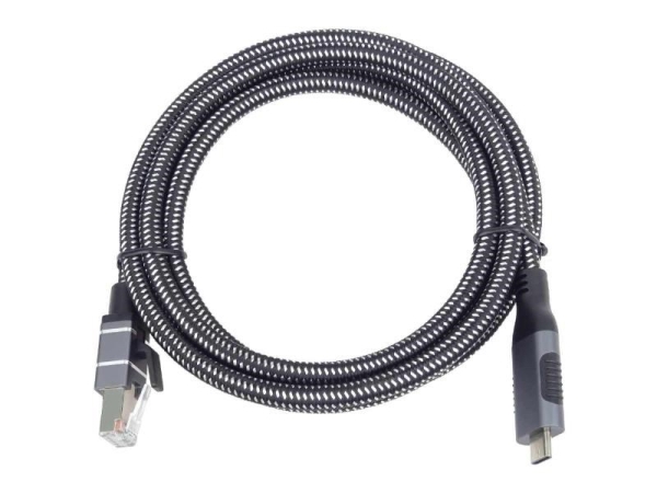 PremiumCord Ethernetový kabel USB-C na LAN RJ45 10/100/1000, 2m