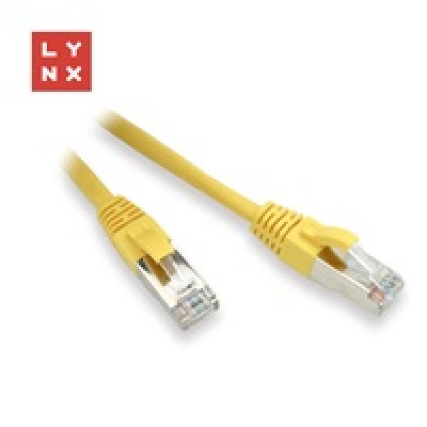 LYNX FTP patch kabel Cat5e PVC, CCA, 0,5m, žlutý (balení obsahuje 10ks)?v=1755466814