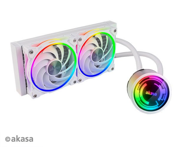 AKASA chladič CPU vodní - SOHO 240 bílý ARGB 1700