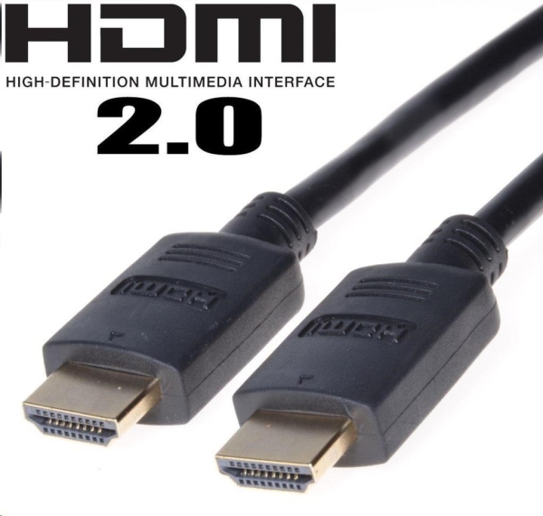 PremiumCord HDMI 2.0 High Speed + Ethernet kabel, zlacené konektory, 0,5m