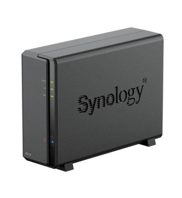 Synology DS124 DiskStation (4C/RealtekRTD1619B/1,7GHz/1GBRAM/1xSATA/2xUSB3.2/1xGbE)