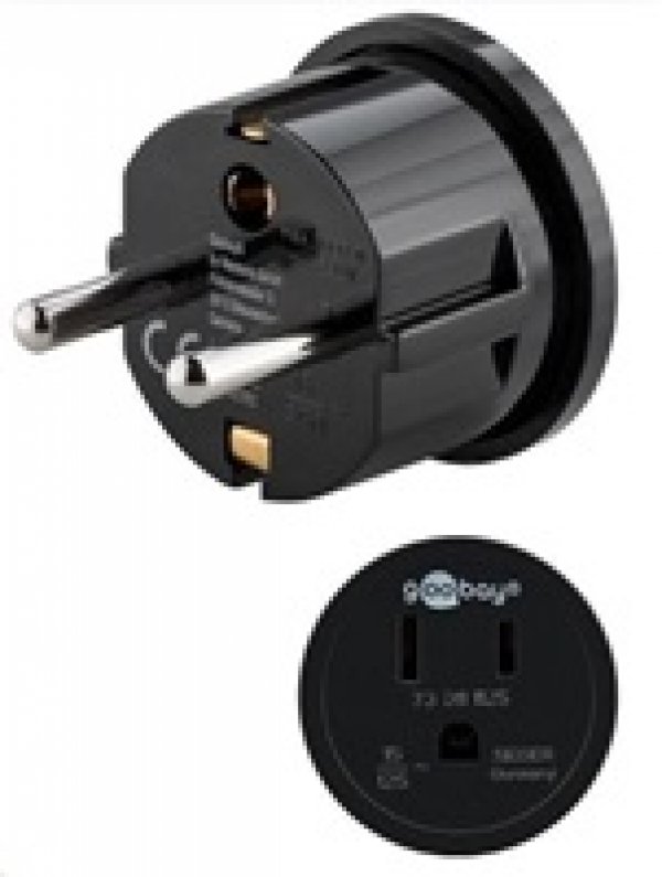 Goobay Univerzální cestovní adaptér pro zahraniční spotřebiče do CZ zásuvky IEC 320 C13