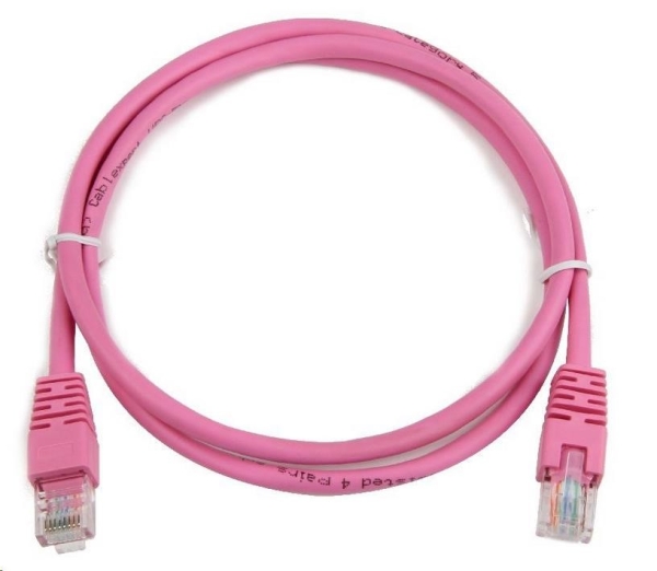 GEMBIRD kabel patchcord Cat5e UTP 2m, růžový