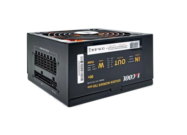 1stCOOL zdroj Golden Worker Evo 750W, 140mm, Plně modulární, 90+, ATX 3.1