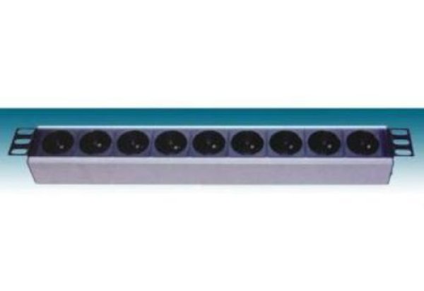 PremiumCord Panel napájecí do 19" racku 1U, 9x230V, 2m kabel