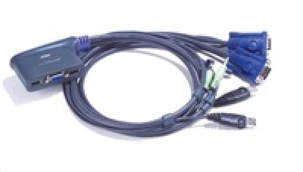 ATEN přepínač KVM 2-port VGA KVMP USB2.0, mini, audio, 0,9m kabely   POŠKOZEN OBAL?v=1763419203