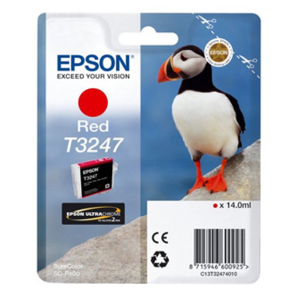 Náplň EPSON C13T32474010 červená (14 ml)