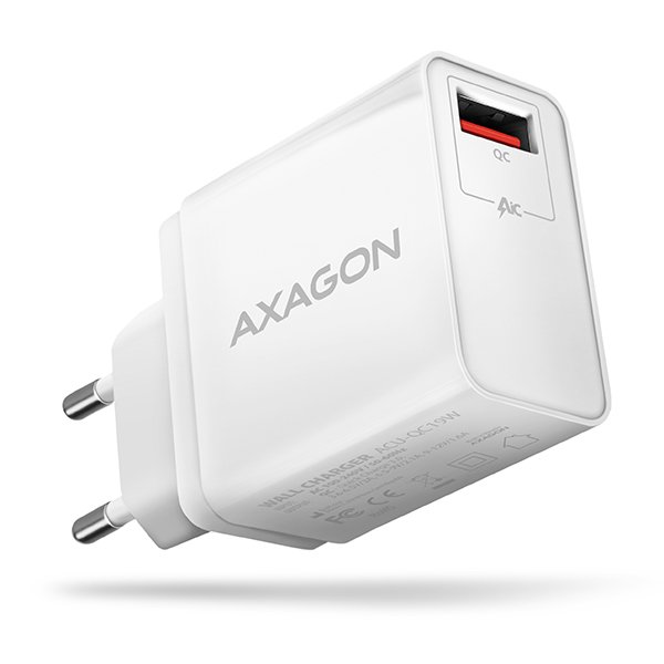 AXAGON ACU-QC19W, QC nabíječka do sítě 19W, 1x USB-A port, QC3.0/AFC/FCP/SMART, bílá?v=1754078403