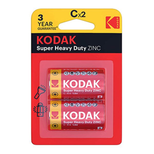 Baterie jednorázová zinkochloridová, tužková, LR14, 1.5V, Kodak, blistr, 2-pack, KOD-R14, Extra Heavy Duty?v=1755898805