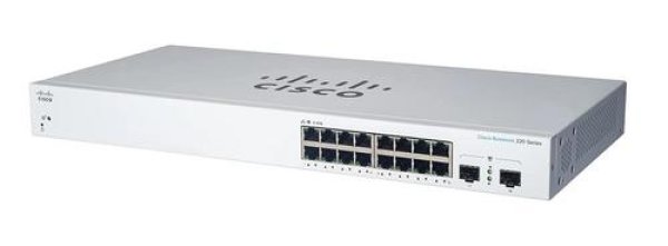 Cisco switch CBS220-16T-2G (16xGbE,2xSFP,fanless) - REFRESH