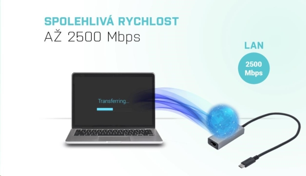 i-tec USB-C Metal 2.5Gbps Ethernet Adapter