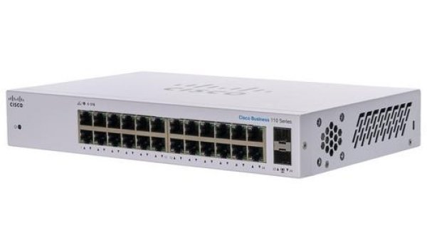 Cisco switch CBS110-24T (24xGbE, 2xGbE/SFP combo,fanless) - REFRESH