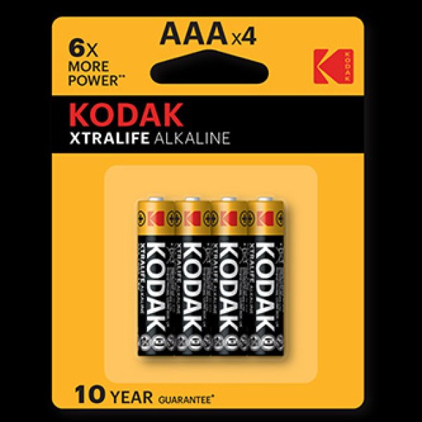 Baterie jednorázová alkalická, tužková, AAA, 1.5V, Kodak, blistr, 4-pack, KOD-LR3XT, Alkaline XTRALIFE?v=1755898805
