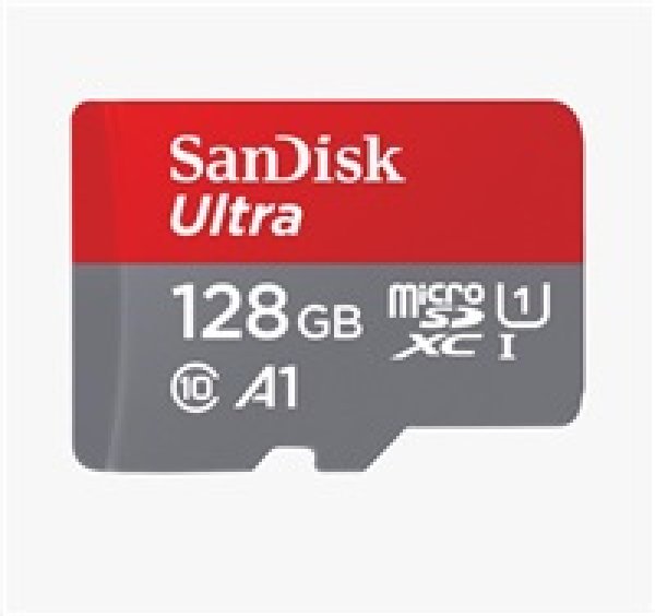 SANDISK Micro SD card SDXC 128GB Ultra A, 100MB/s, Class 10 UHS-I s adaptérem