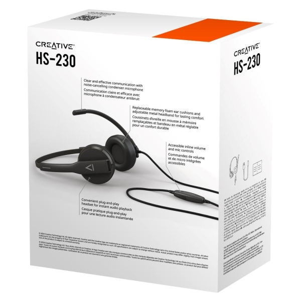 Creative HS-230 sluchátka USB/jack