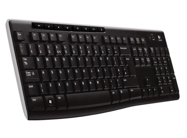 Logitech K270/Bezdrátová USB/CZ-SK layout/Černá