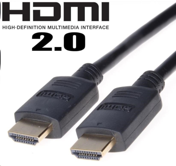 PREMIUMCORD Kabel HDMI 2.0 High Speed + Ethernet, zlacené konektory, 1,5m