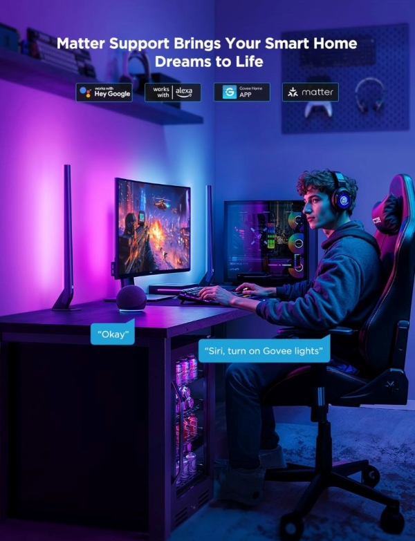 Govee AI Sync Box Kit 2 Smart sada PC osvětlení 27-34" + LED panely