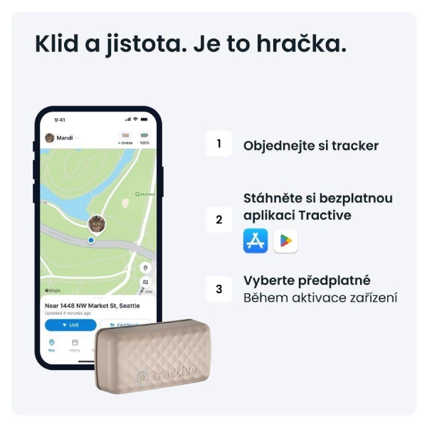 Tractive GPS CAT Mini, Hnědá