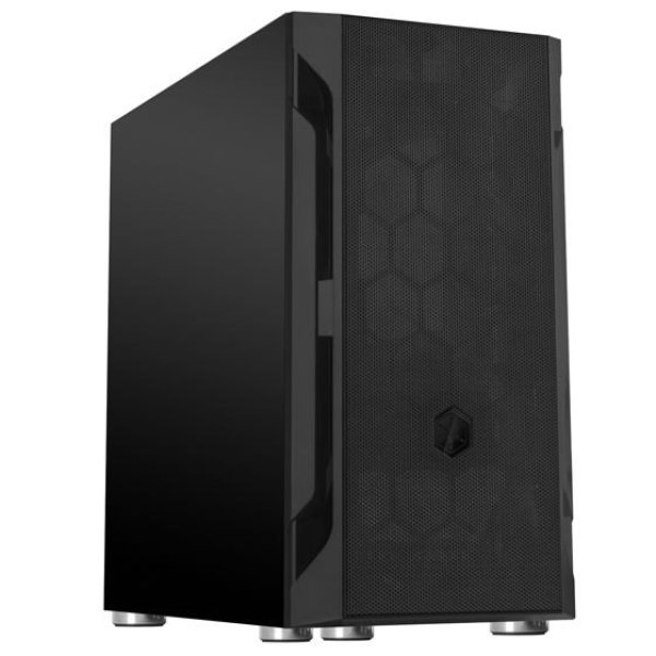 SilverStone FARA H1MB, Micro-ATX skříň, Honeycomb vzor, ocel, černá