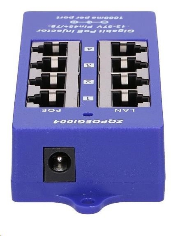 POE injektor pasivní - 4x 1 Gb/s, stíněný
