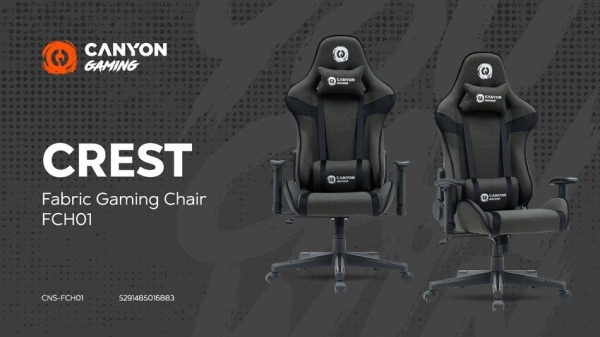 CANYON gaming chair Crest FCH01 Fabric Grey
