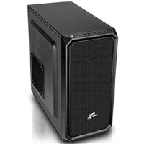 EVOLVEO Shaw 2, case mATX, 1x 120 mm ventilátor, přední mesh panel, prachový filtr, bez zdroje, černá