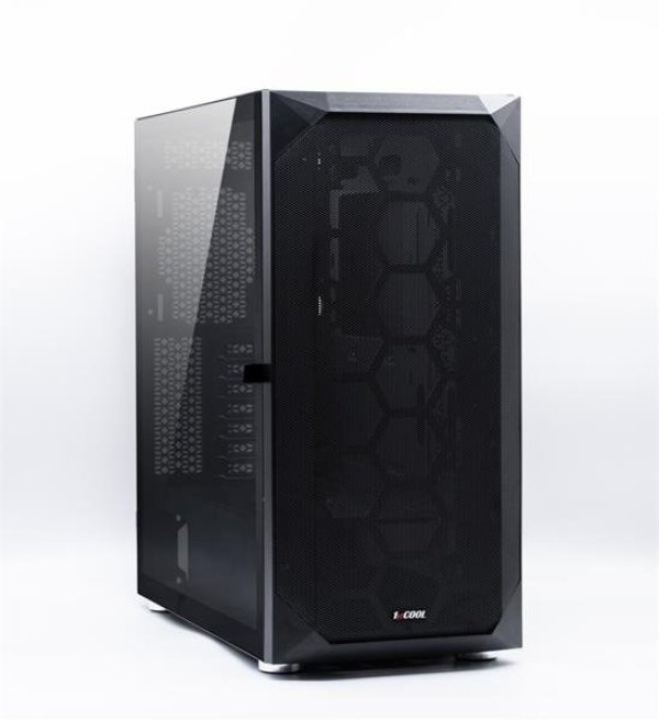 1stCOOL skříň Wind Storm Black MiddleTower, AU, USB3.0, bez zdroje, černá