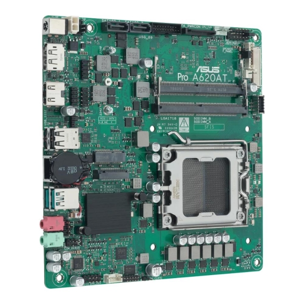 ASUS MB Sc AM5 PRO A620AT-CSM, AMD A620A, 2xDDR5 SODIMM, 1xHDMI, 1xDP, 1xLVDS, Thin Mini-ITX