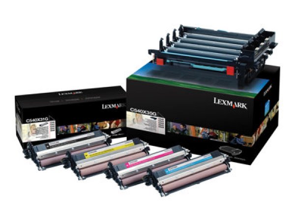Lexmark - 4-balení - černá, barva (azurová, purpurová, žlutá) - originální - zobrazovací jednotka tiskárny LCCP - pro Lexmark C540, C543, C544, C546, X543, X544, X546, X548