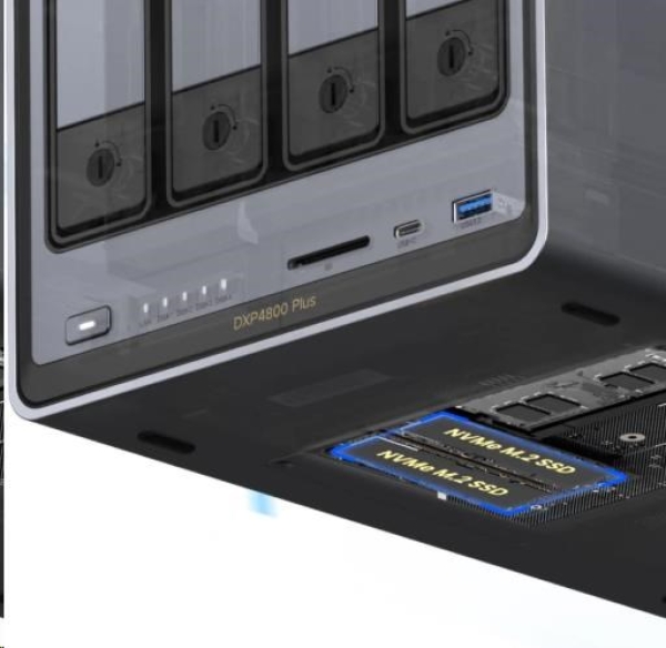 UGREEN NASync DXP4800 Plus (6C/Gold8505/4,4GHz/8GBRAM/4xSATA/2xM.2/1x2,5GbE/1x10GbE/2xUSB2.0/2xUSB3.2/1xUSB-C/HDMI/SD)