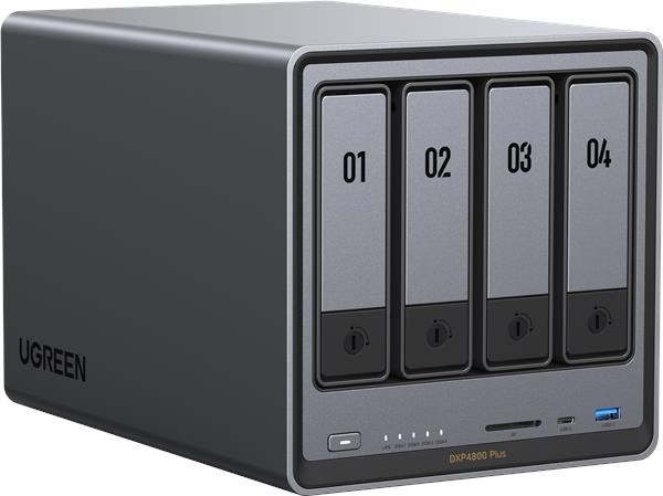 UGREEN NASync DXP4800 Plus (6C/Gold8505/4,4GHz/8GBRAM/4xSATA/2xM.2/1x2,5GbE/1x10GbE/2xUSB2.0/2xUSB3.2/1xUSB-C/HDMI/SD)
