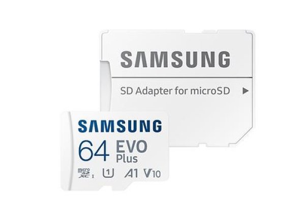 Samsung EVO Plus/micro SDXC/64GB/UHS-I U1 / Class 10/+ Adaptér/Bílá