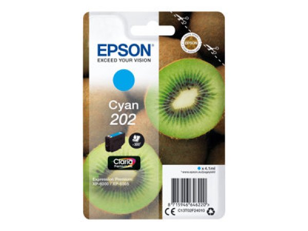 Náplň EPSON C13T02F24010, 202 azurová (4,1 ml)
