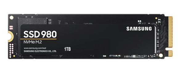 SAMSUNG 980 M.2 NVMe SSD 1TB PCIe 3.0 x4 NVMe 1.4 (čtení max. 3500MB/s, zápis max. 3000MB/s)
